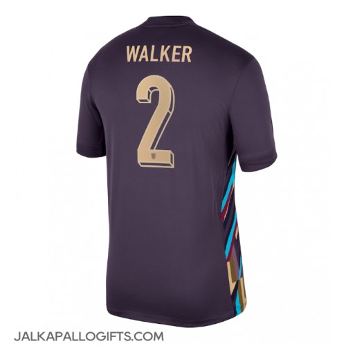 Englanti Kyle Walker #2 Vieraspaita EM-Kisat 2024 Lyhythihainen